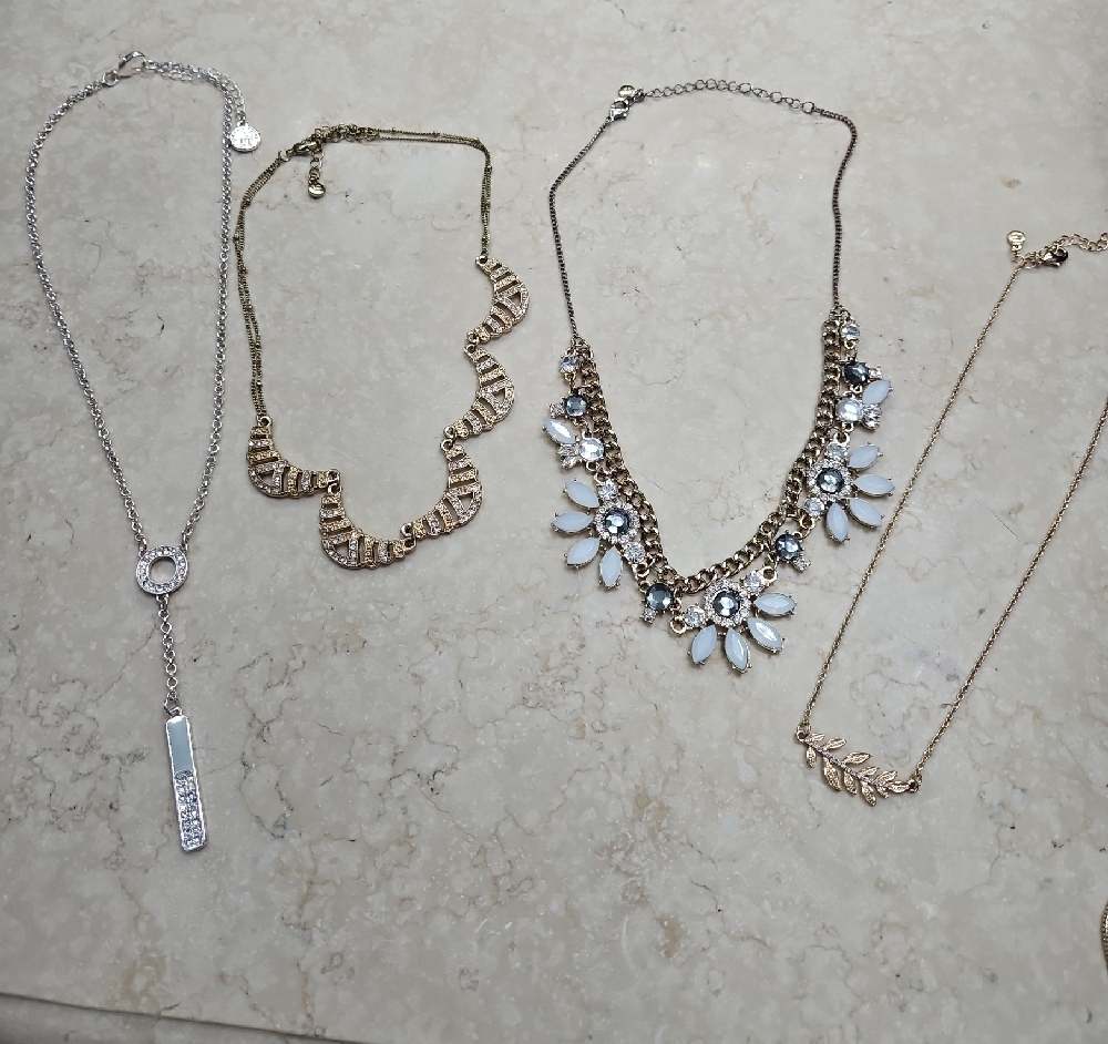 Elegant Gold and Silver Necklace Set